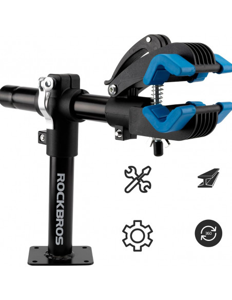 
Ant stalo arba prie sienos tvirtinamas dviračių remonto stovas – juodas
