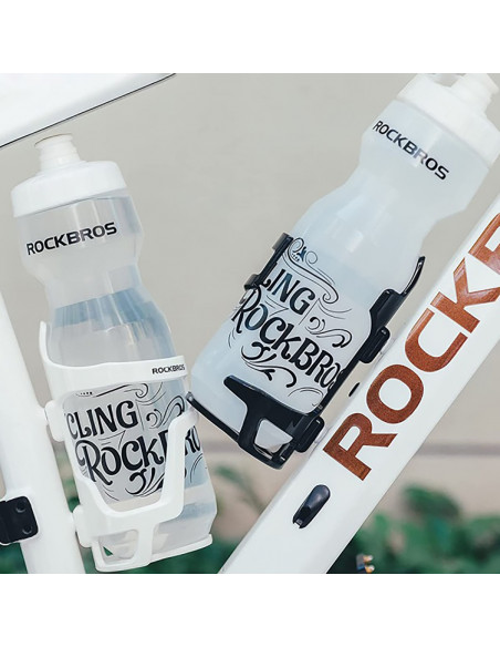 
Dviračio butelio laikiklis su tvirtinimu žemyn kaklu - juodas
