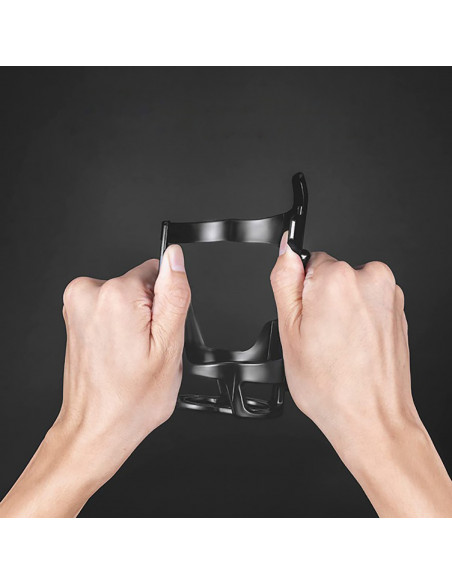 
Dviračio butelio laikiklis su tvirtinimu žemyn kaklu - juodas
