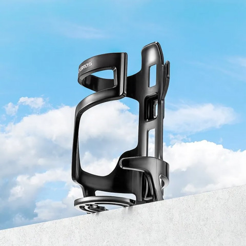 
Dviračio butelio laikiklis su tvirtinimu žemyn kaklu - juodas
