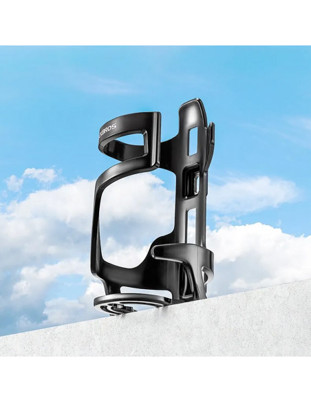 
Dviračio butelio laikiklis su tvirtinimu žemyn kaklu - juodas
