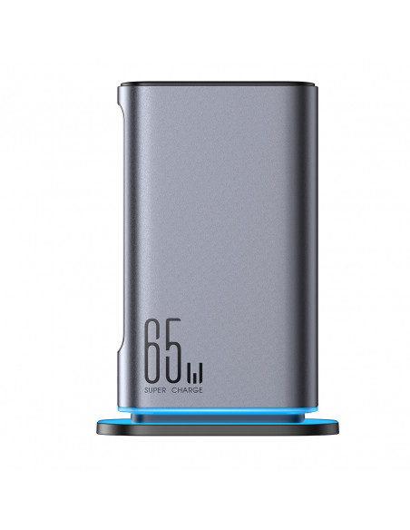 
Įkrovimo stotelė „GaN Multiport Charger“, 65 W, EU, 4x USB-C ir 2x USB-A, tamsiai pilka
