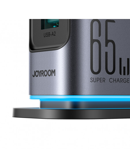 
Įkrovimo stotelė „GaN Multiport Charger“, 65 W, EU, 4x USB-C ir 2x USB-A, tamsiai pilka
