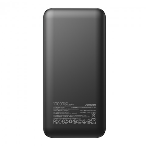 
Nešiojamoji baterija JR-PBF12 10000mAh 2.4A 2x USB-A 1x USB-C - juoda
