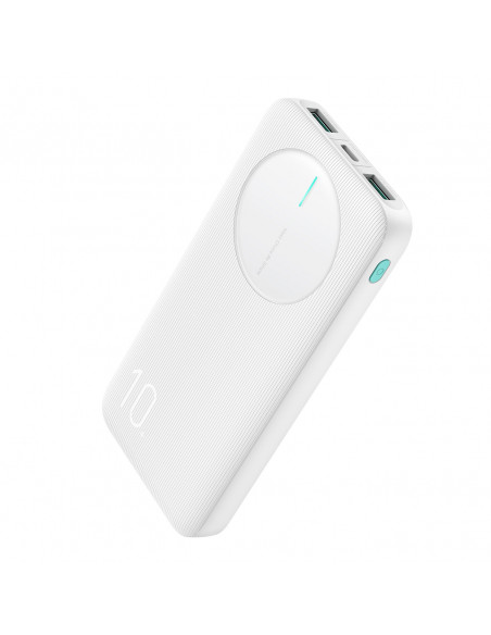 
Nešiojamoji baterija JR-PBF12 10000mAh 2.4A 2x USB-A 1x USB-C - balta
