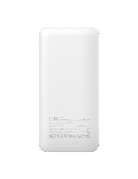 
Nešiojamoji baterija JR-PBF12 10000mAh 2.4A 2x USB-A 1x USB-C - balta
