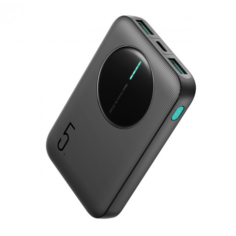 
Nešiojamoji baterija JR-PBF13 5000mAh 2.4A 2x USB-A 1x USB-C - juoda
