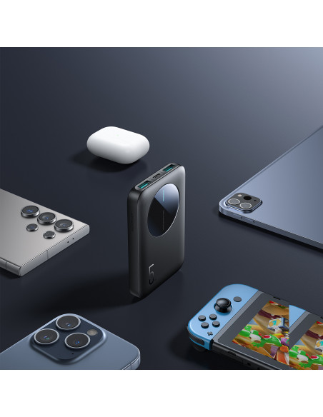 
Nešiojamoji baterija JR-PBF13 5000mAh 2.4A 2x USB-A 1x USB-C - juoda
