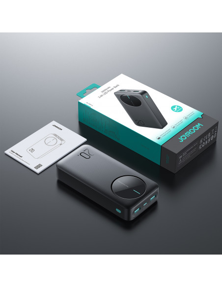 
Nešiojamoji baterija JR-PBF14 20000mAh 2.4A 2x USB-A 1x USB-C - juoda
