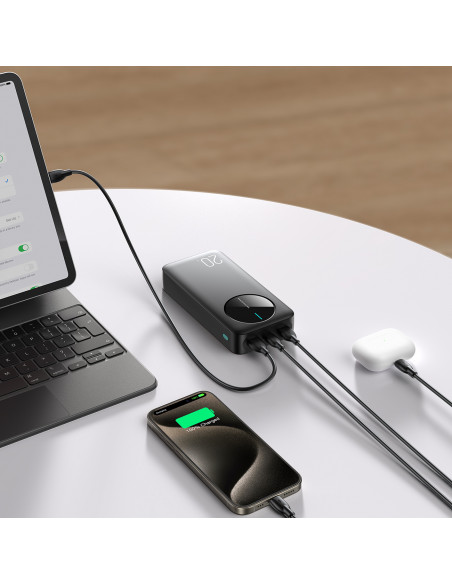 
Nešiojamoji baterija JR-PBF14 20000mAh 2.4A 2x USB-A 1x USB-C - juoda
