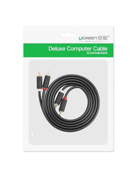 
Garso kabelis 2RCA (kištukas) - 2RCA (kištukas) 1 m - pilkas
