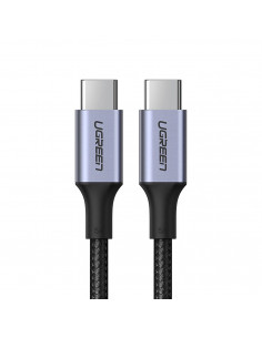 
Laidas įmautės formatu USB-C - USB-C PD QC FCP 100W 5A 480Mb/ s 1.5m - pilkas
