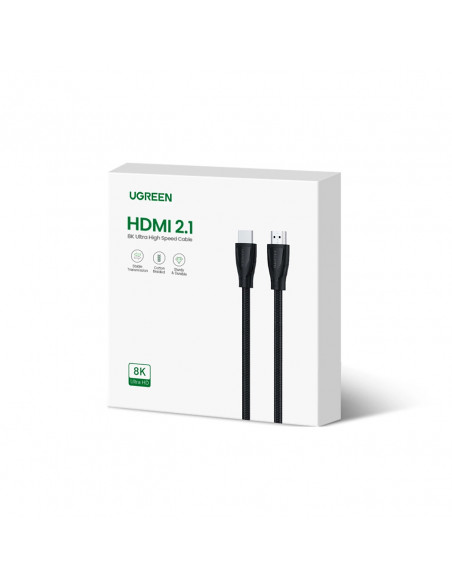 
HDMI 2.1 8K 60Hz 4K 120Hz garso ir vaizdo kabelis 1 m – juodas
