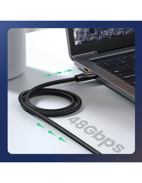 
HDMI 2.1 8K 60Hz 4K 120Hz garso ir vaizdo kabelis 1 m – juodas
