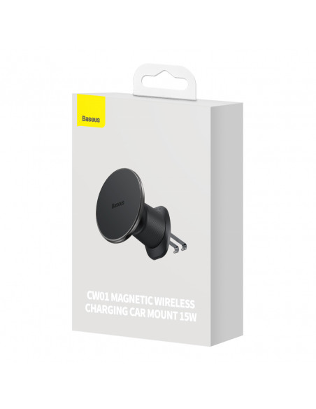 
„iPhone“ automobilinis laikiklis su 15 W indukciniu įkrovikliu, skirtas oro išleidimo angai – juodas
