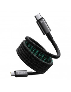 
Volframo aukso spalvos laidas su magnetiniu organizatoriumi USB-C 100W 1m - juodas
