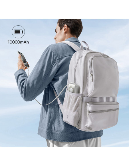 
„Free2Pull“ 10000 mAh 30 W išorinė baterija su USB-C prievadu ir ištraukiamu USB-C laidu – pilka
