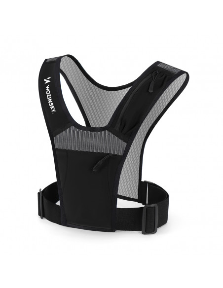 
Šviesą atspindinti bėgimo liemenė su kišenėmis – juoda
