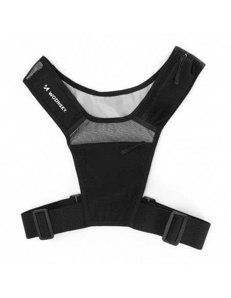 
Šviesą atspindinti bėgimo liemenė su kišenėmis – juoda
