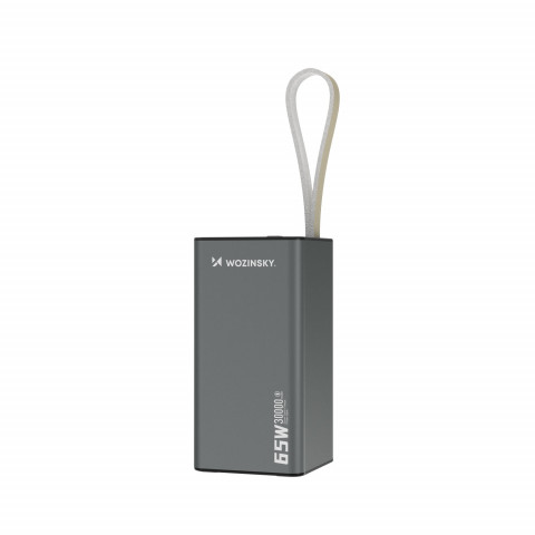 
Nešiojamoji baterija K65+ 65W 30000mAh 2x USB-C 1x USB-A 65W - juoda
