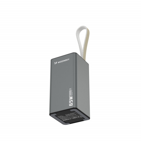 
Nešiojamoji baterija K65+ 65W 30000mAh 2x USB-C 1x USB-A 65W - juoda

