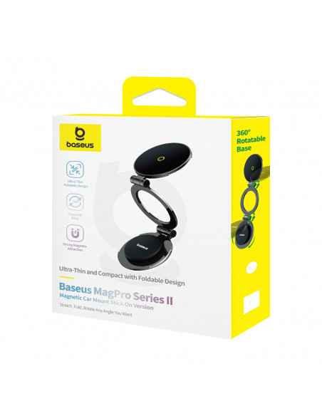 
„MagPro II“ automobilinis telefono laikiklis su „MagSafe“ plokšte, skirtas prietaisų skydeliui – juodas
