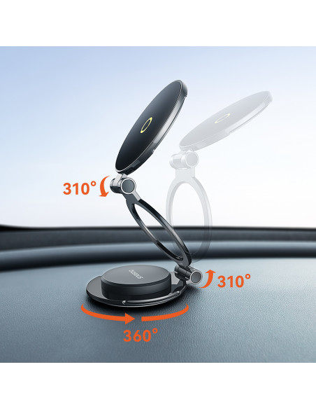 
„MagPro II“ automobilinis telefono laikiklis su „MagSafe“ plokšte, skirtas prietaisų skydeliui – juodas
