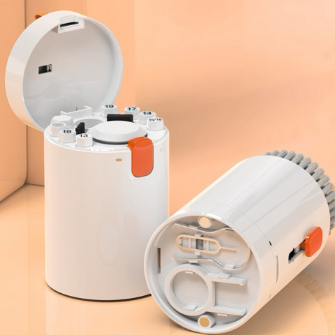 
20in1 daugiafunkcis telefonų, ausinių, klaviatūrų, ekranų ir optikos valymo rinkinys – baltas
