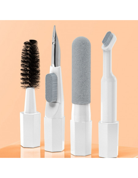 
20in1 daugiafunkcis telefonų, ausinių, klaviatūrų, ekranų ir optikos valymo rinkinys – baltas
