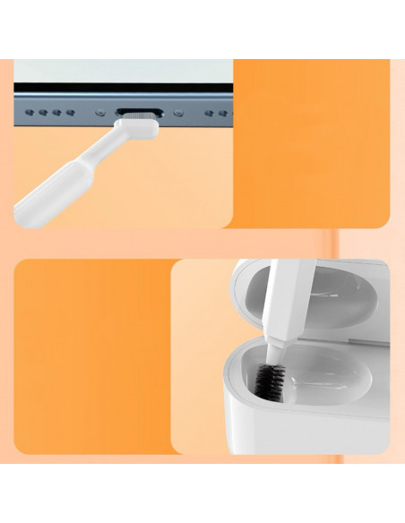 
20in1 daugiafunkcis telefonų, ausinių, klaviatūrų, ekranų ir optikos valymo rinkinys – baltas
