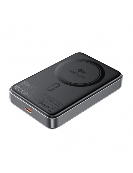 
Magnetinė išorinė baterija 10000mAh 30W Qi2 su MagSafe - juoda
