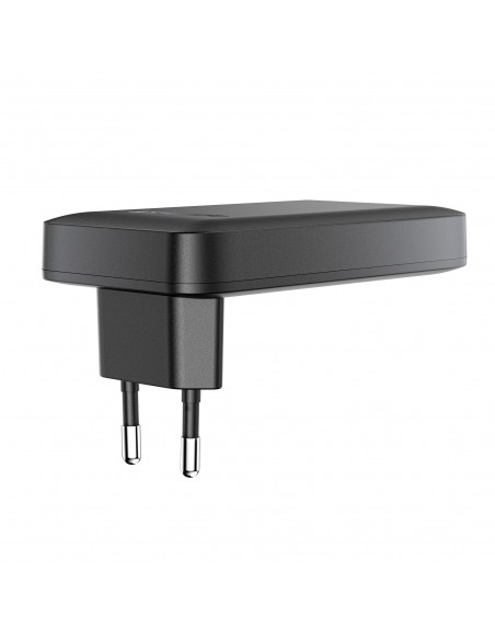 
65 W GaN 2 USB-C USB-A itin plonas plokščias sieninis įkroviklis – juodas
