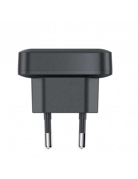 
65 W GaN 2 USB-C USB-A itin plonas plokščias sieninis įkroviklis – juodas
