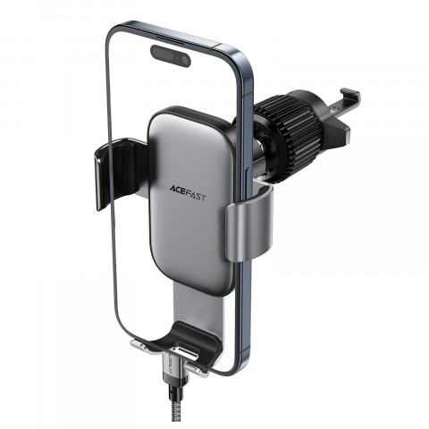 
„Gravity“ automobilio telefono laikiklis oro išleidimo angai – juodas
