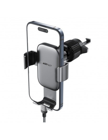 
„Gravity“ automobilio telefono laikiklis oro išleidimo angai – juodas
