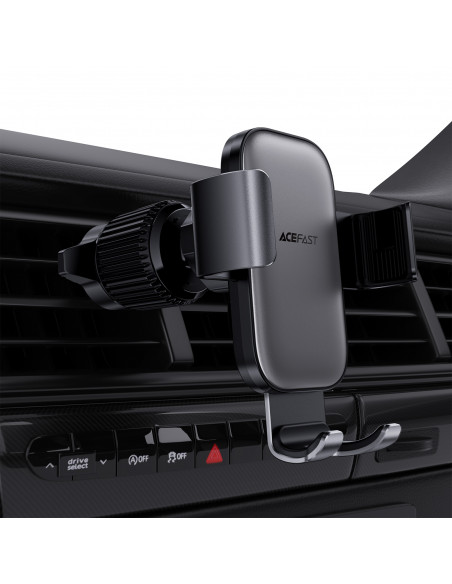 
„Gravity“ automobilio telefono laikiklis oro išleidimo angai – juodas
