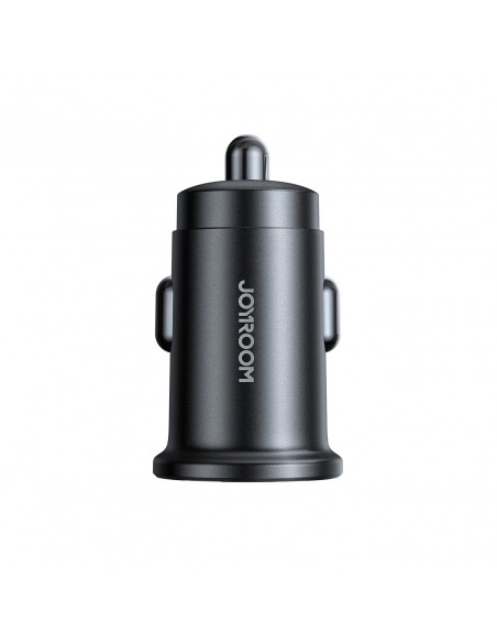 
Mini 15W USB-A USB-C automobilinis įkroviklis – juodas
