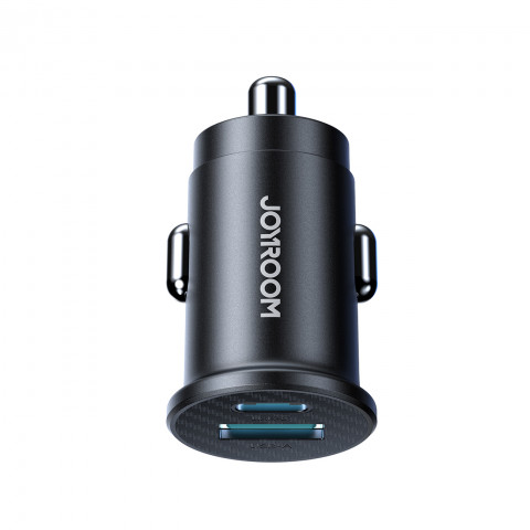 
Mini 15W USB-A USB-C automobilinis įkroviklis – juodas
