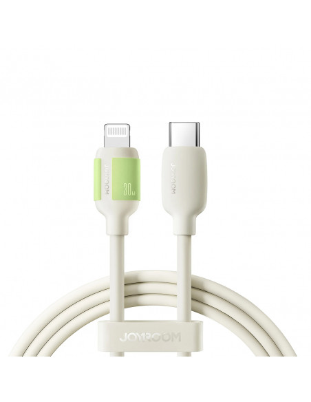 
USB-C – „iPhone Lightning“ laidas su fluorescenciniu antgaliu, 30 W, 1,2 m – smėlio spalvos
