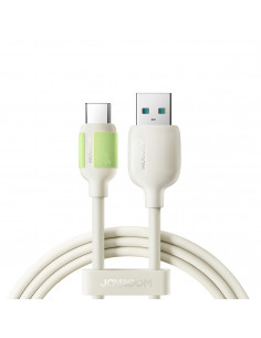 
USB-A - USB-C laidas su fluorescenciniu antgaliu 3A 2m - smėlio spalvos
