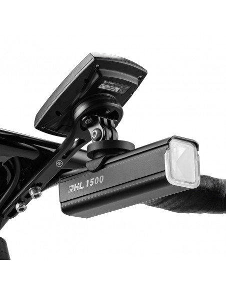 
„Garmin“ dviračio laikiklis „GoPro“ kamerai ir priekiniam žibintui – juodas
