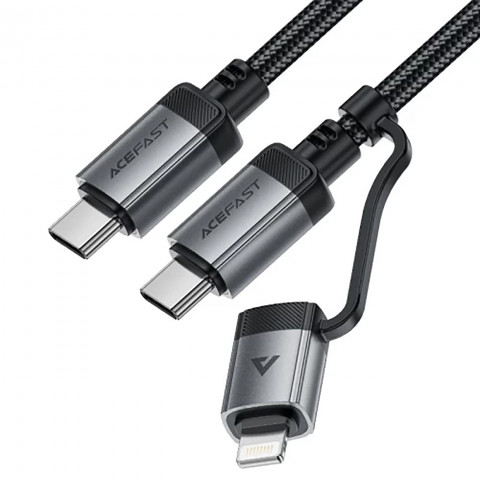
USB-C - USB-C / Lightning laidas 60W 480Mb/ s 3A 1.2m - juodas
