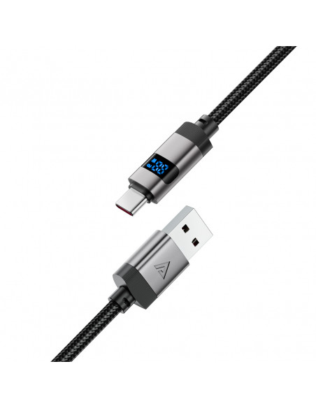 
USB-A - USB-C laidas su ekranu 480Mb/ s 66W 1.2m - juodas
