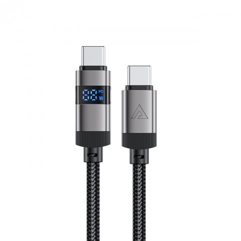 
USB-C – USB-C laidas su ekranu 480 Mb/ s 66 W 1,2 m – juodas
