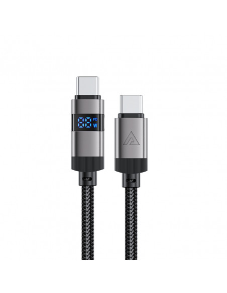 
USB-C – USB-C laidas su ekranu 480 Mb/ s 66 W 1,2 m – juodas
