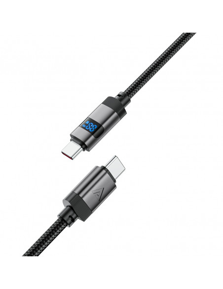 
USB-C – USB-C laidas su ekranu 480 Mb/ s 66 W 1,2 m – juodas
