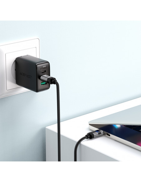 
USB-C – USB-C laidas su ekranu 480 Mb/ s 66 W 1,2 m – juodas
