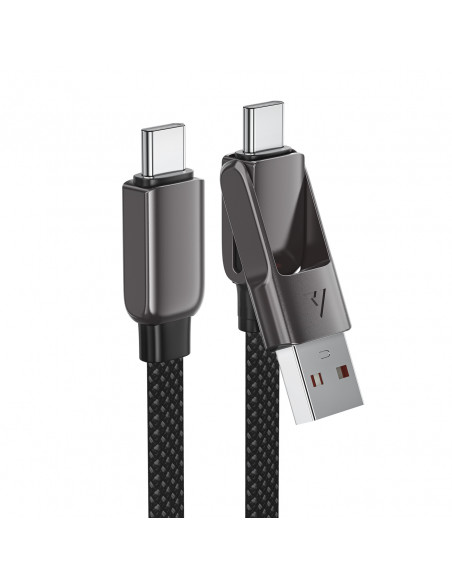 
USB-C - USB-A / USB-C laidas 480Mb/ s 3A 0.2m - juodas
