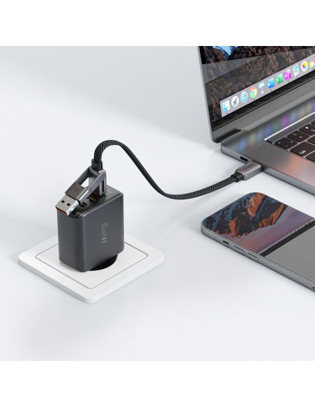 
USB-C - USB-A / USB-C laidas 480Mb/ s 3A 0.2m - juodas
