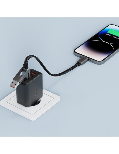 
USB-C - USB-A / USB-C laidas 480Mb/ s 3A 0.2m - juodas
